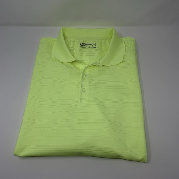 Men's Nike Golf Fit Dry Large Neon Yellow Golf Polo Short Sleeve Shirt‎ - Picture 1 of 5